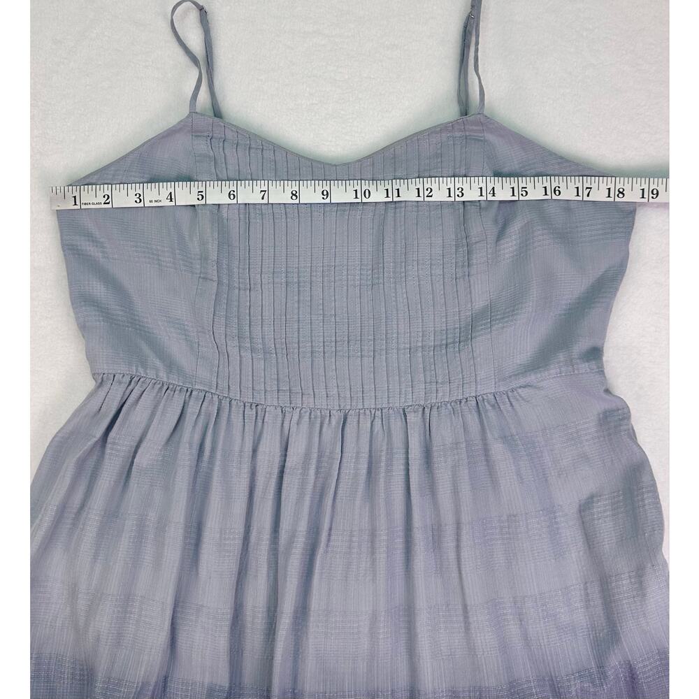 Madewell Blue Ombre Dip Dye Pintuck Cami Ruffle Maxi Dress Size 10 (Medium) - Picture 10 of 12